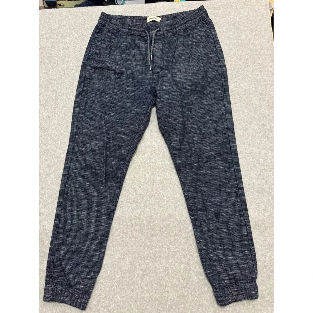 Taylor Stitch Navy Apres Organic Cotton Jogger Pants Mens Medium Drawstring